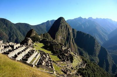 High angle view of mountains