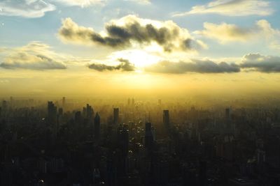 High angle view of cityscape