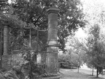 Built structure with trees in background