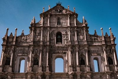 Low angle view of historic building against sky