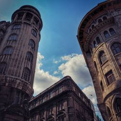 Low angle view of historic building against sky