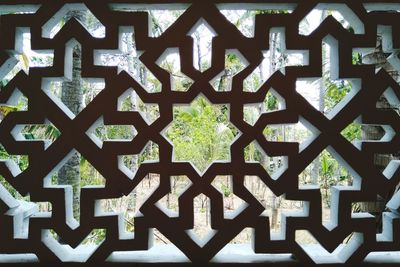 Full frame shot of patterned window