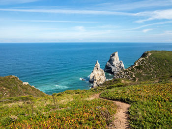 Scenic view of sea against sky