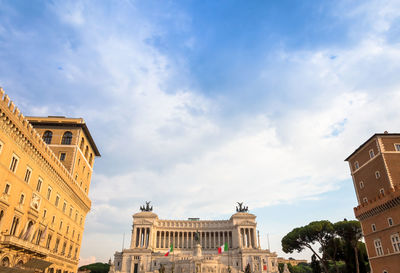 Low angle view of historic building against sky