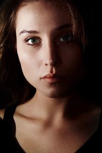 Close-up portrait of young woman