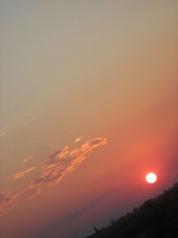 Low angle view of sky during sunset