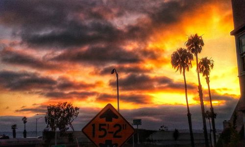 View of road at sunset