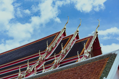 Low angle view of traditional building against sky