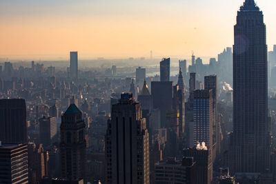 Aerial view of buildings in city