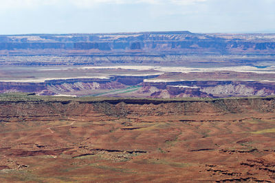 Scenic view of dramatic landscape against sky