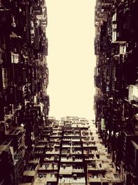 Cityscape against clear sky