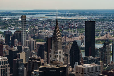 Scenic view of the chrysler building in manhattan
