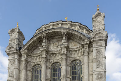 Low angle view of historical building against sky