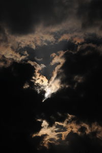 Low angle view of cloudy sky