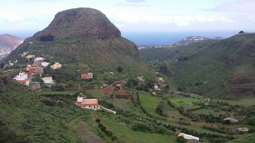 Scenic view of mountain against sky