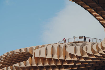 Low angle view of built structure against sky