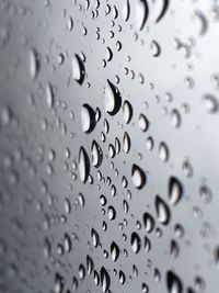 Full frame shot of wet glass