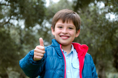 Portrait of boy smiling