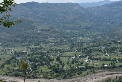 High angle view of landscape