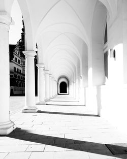 Empty corridor of building
