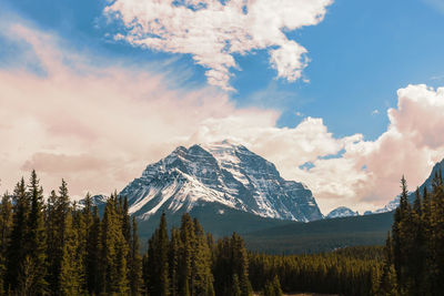 Panoramic view of mountains against sky