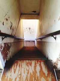 Interior of abandoned building