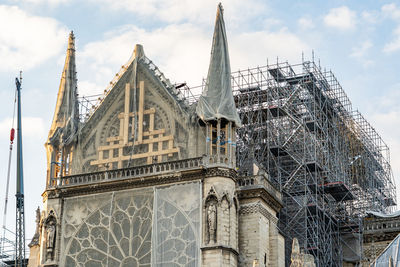 Low angle view of historic building against sky
