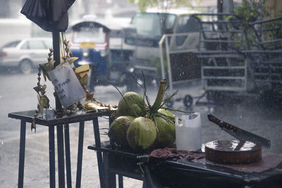 Panoramic view of food on table