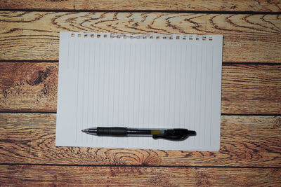 Directly above shot of pencils on table