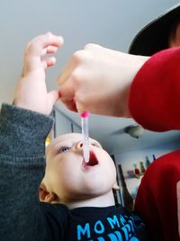 Close-up of baby boy