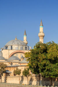 View of historic building against clear sky