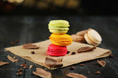 Close-up of dessert on table