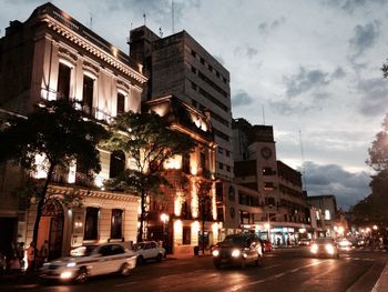 City street against sky