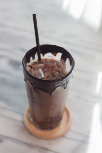 Close-up of coffee on table