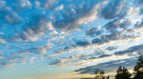 Low angle view of dramatic sky during sunset
