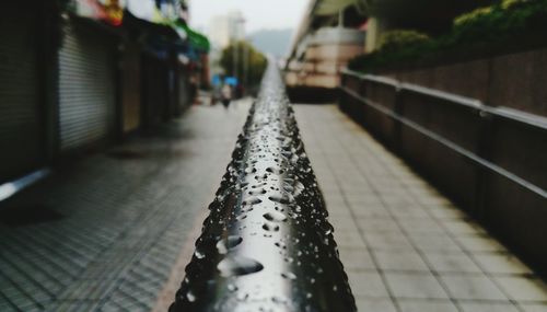 Surface level of wet street