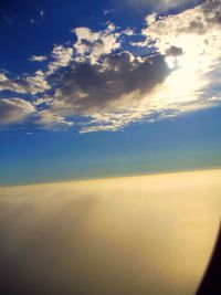 Aerial view of clouds over sea