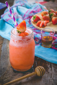 Close-up of drink on table