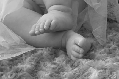 Close-up of baby feet