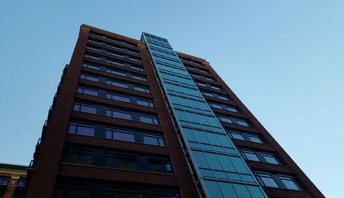 Low angle view of building against clear sky