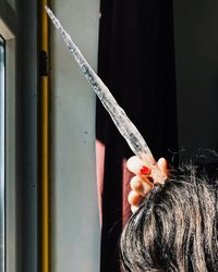 Close-up of woman hand