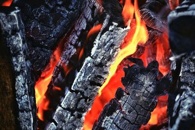 Close-up of bonfire