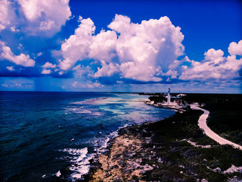 Scenic view of sea against sky