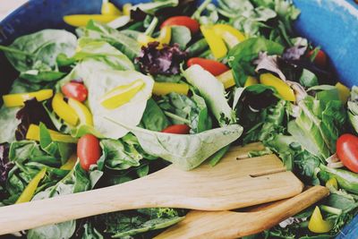 Close-up of salad served in bowl