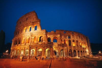 View of historical building against sky at night