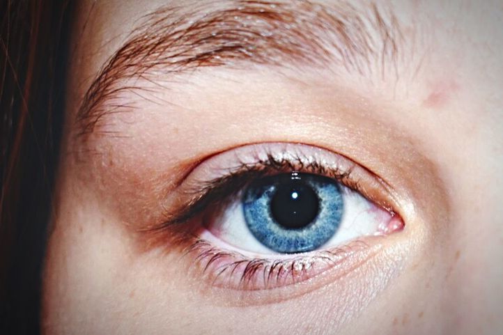 eye, human body part, human eye, one person, body part, close-up, eyesight, sensory perception, eyelash, portrait, looking at camera, eyebrow, real people, iris - eye, human face, eyeball, human skin, blue eyes, skin, teenager, eyelid