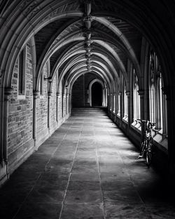 Empty corridor of building