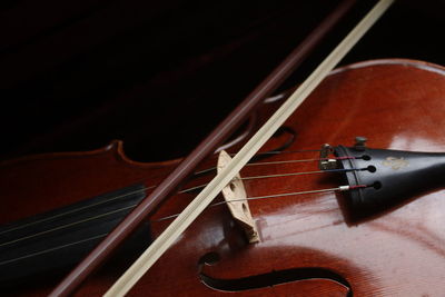 Close-up of violin