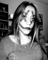 Portrait of woman at home