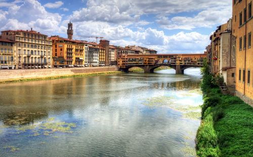 View of bridge over river